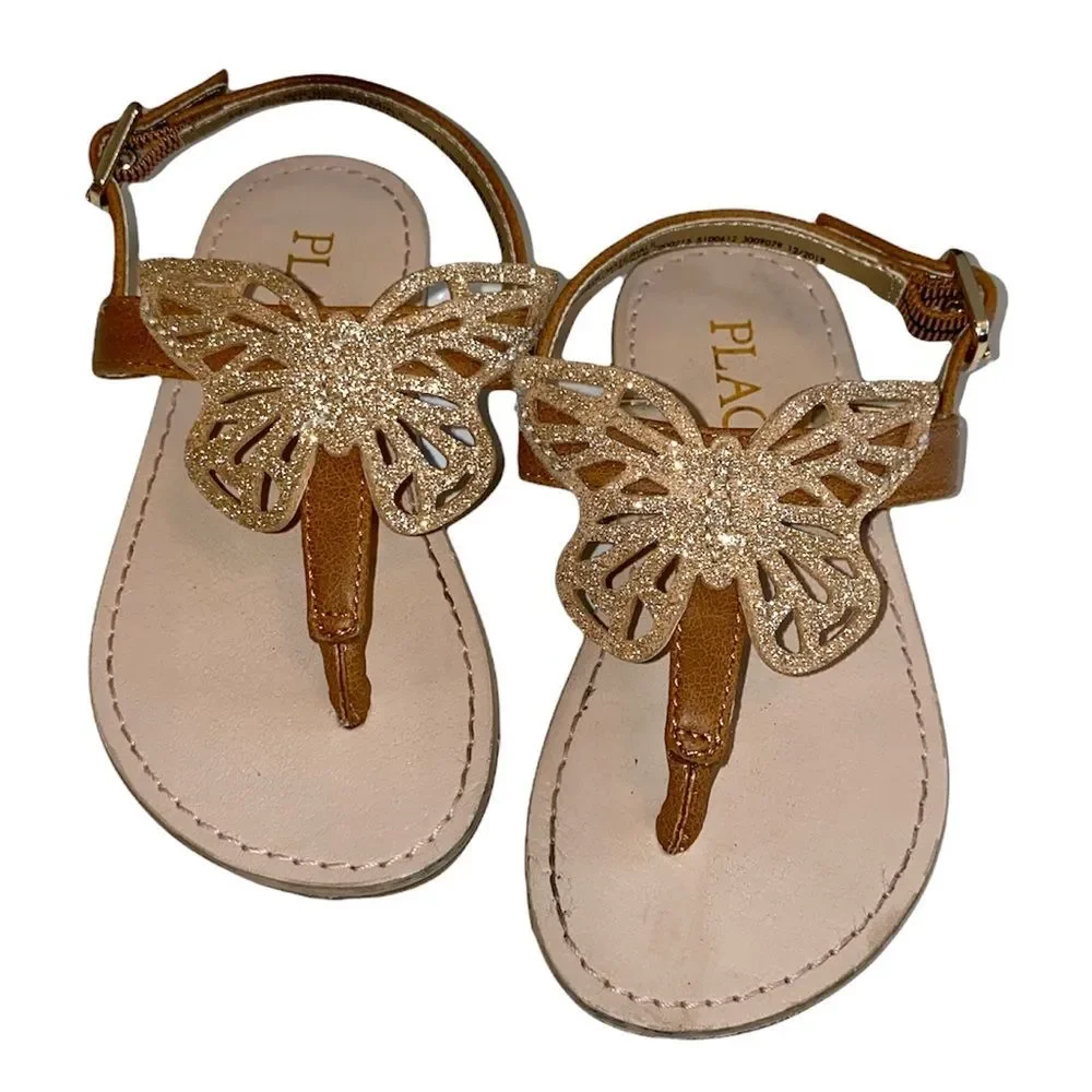 cognac butterfly sandals